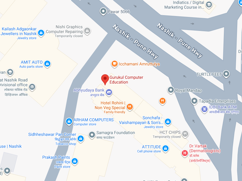 Gurukul Computer Education location map in Nashik Road, Nashik