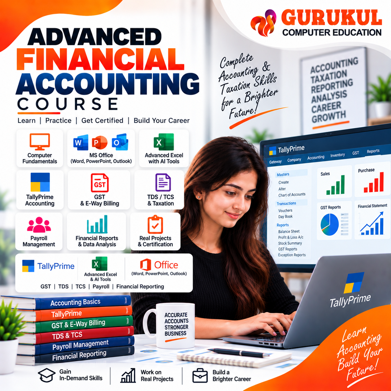 Advanced Financial Accounting Course in Nashik – TallyPrime GST and Accounting Training at Gurukul Computer Education