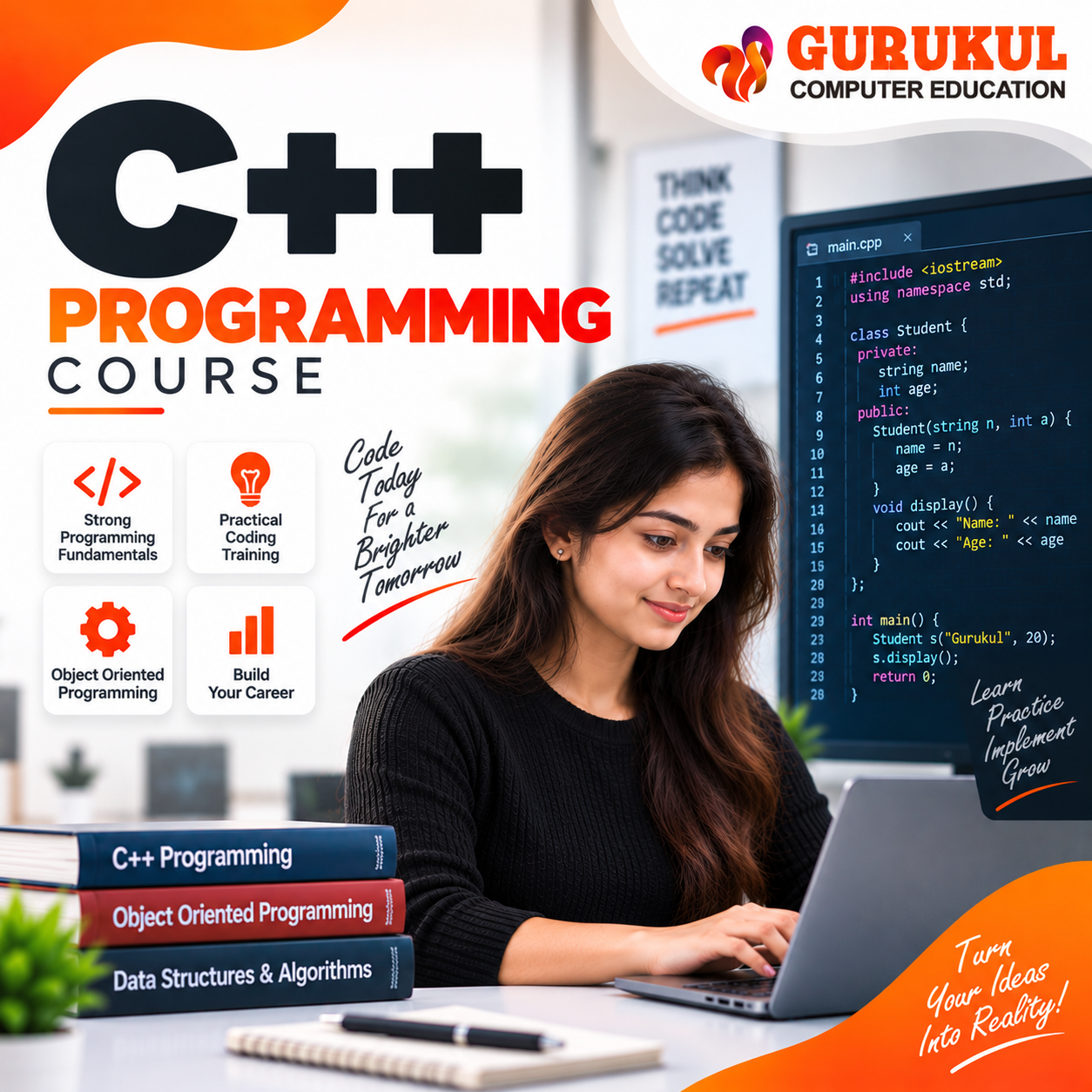 C++ Programming Course in Nashik – C++ Training at Gurukul Computer Education