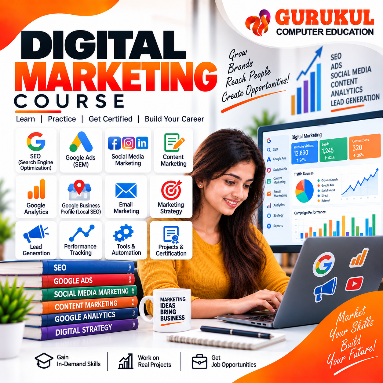 Digital Marketing Course in Nashik – SEO, Google Ads and Social Media Marketing Training at Gurukul Computer Education