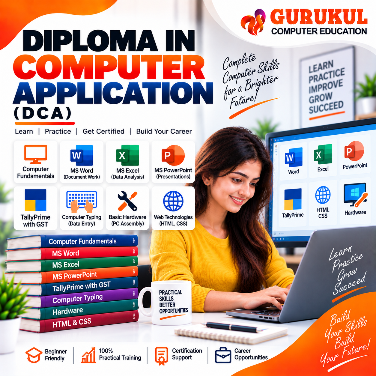 Diploma in Computer Application Course in Nashik – DCA Computer Training at Gurukul Computer Education