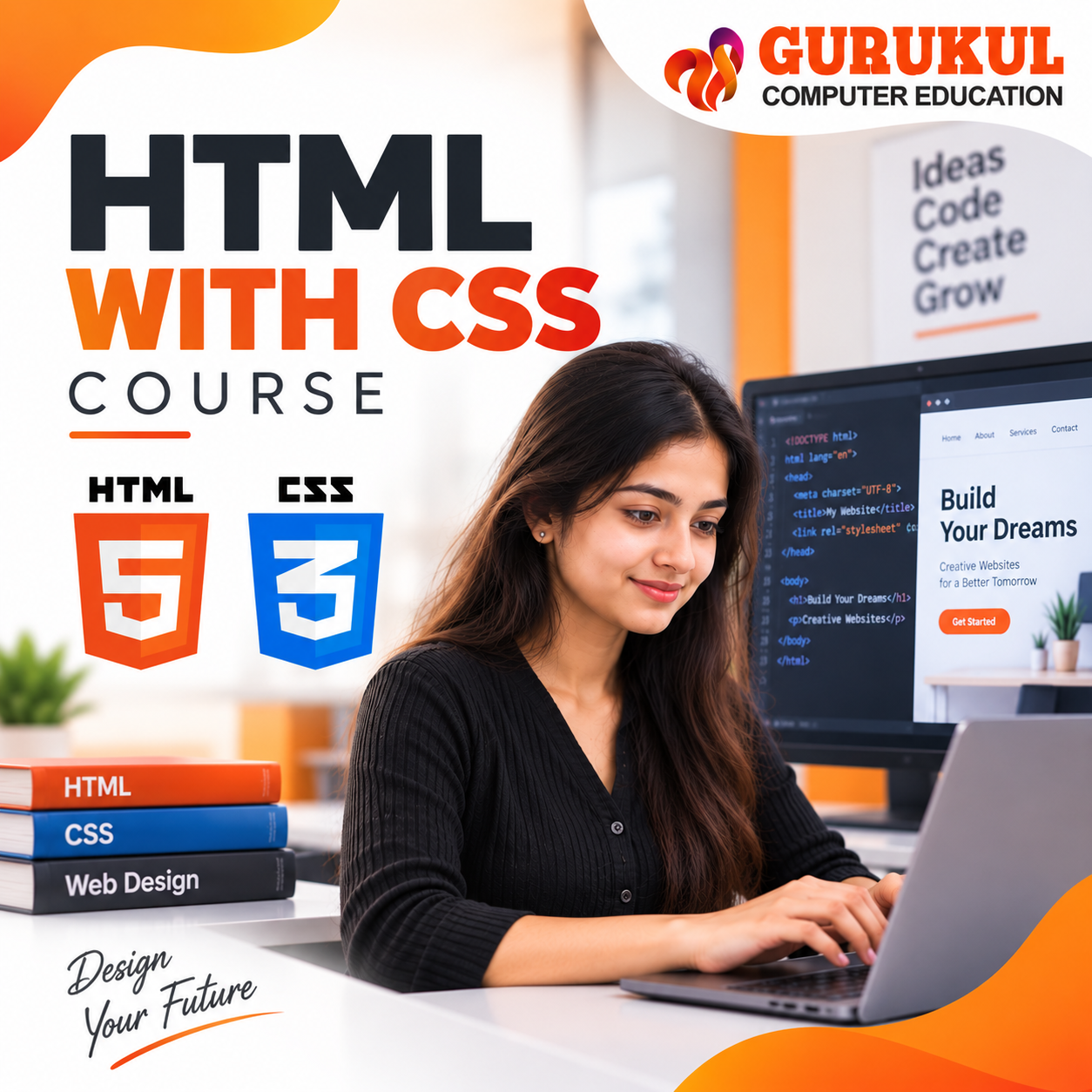 HTML with CSS Course in Nashik – Web Design Training at Gurukul Computer Education