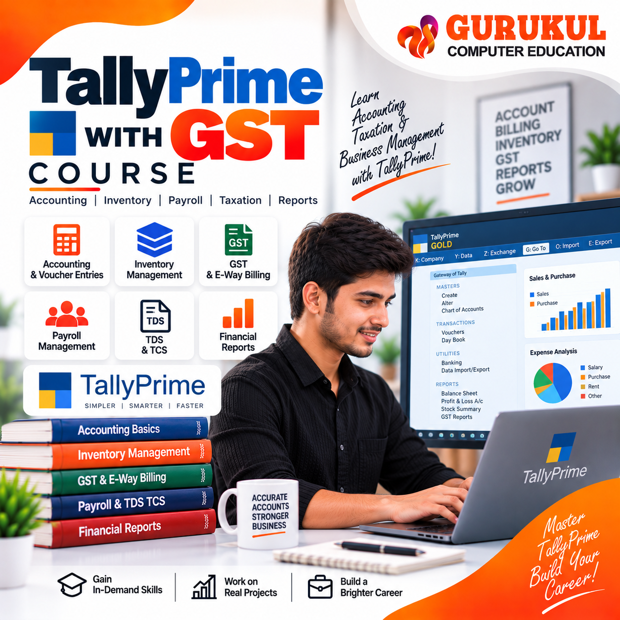 TallyPrime with GST Course in Nashik – Accounting and GST Training at Gurukul Computer Education