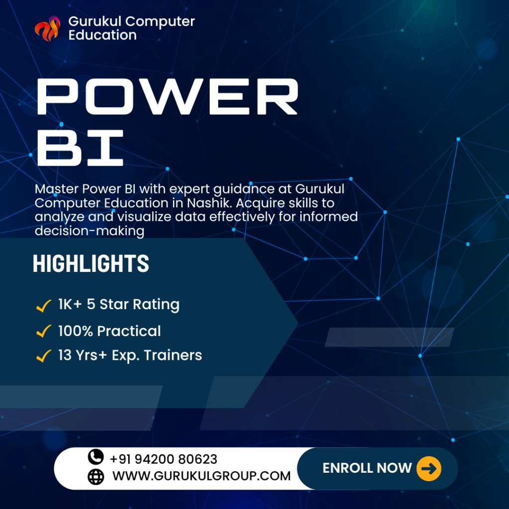 Power bi course at Gurukul Computer Education Nashik